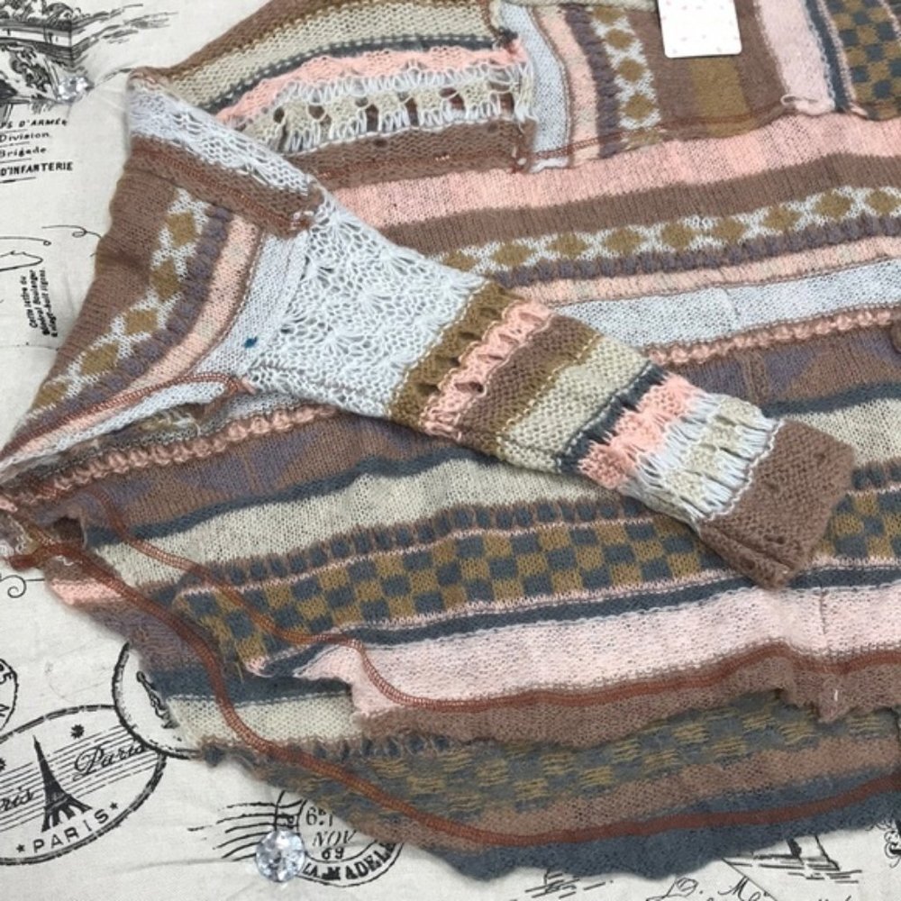 Free People December Skies Knit Poncho - Picture 5 of 8